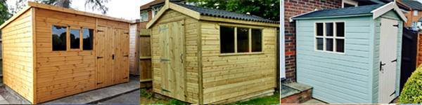 Collage of 16x8 Garden sheds