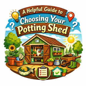 A helpful guide to building a potting shed base. Four steps to create a solid foundation.