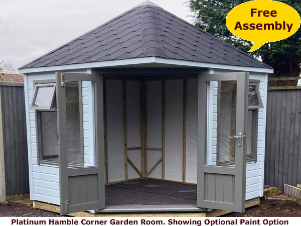 Shows image of Platinum Hamble Corner Garden Room