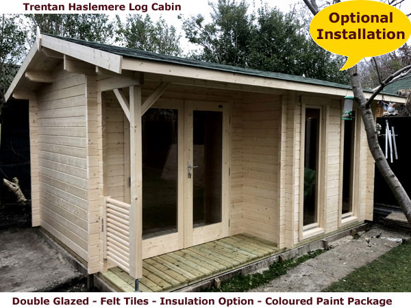 Shows image of Haslemere log cabin under 2.5m tall log cabin
