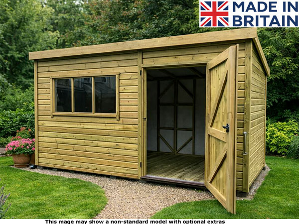 Platinum Southampton Pent roof Workshop.