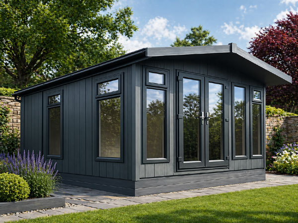A modern garden room. Perfect in Kingston upon Thames for a garden office or relaxation space.