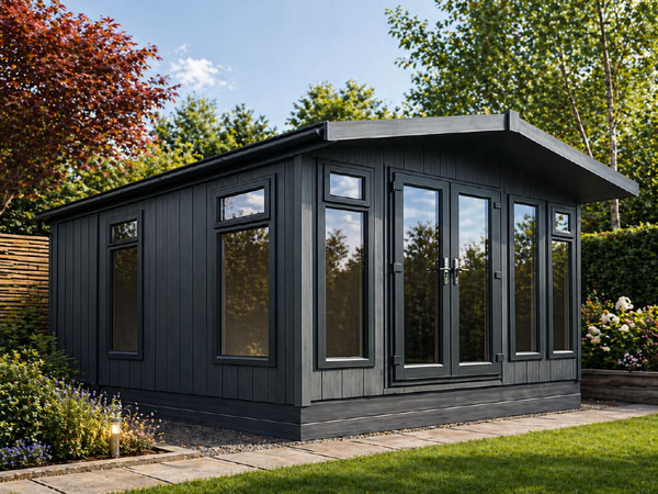 A modern garden room. Perfect in Surrey for a garden office or relaxation space.