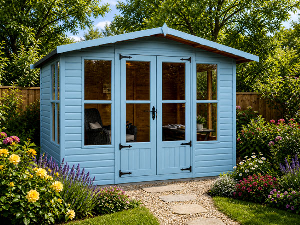 A modern summer building. Perfect in Croydon for a summer room or relaxation space.