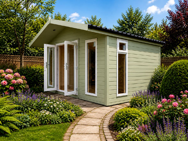 A modern summer building. Perfect in Kingston Upon Thames for a summer room or relaxation space.
