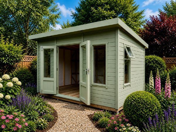 A modern summer building. Perfect in Winchester for a summer room or relaxation space.
