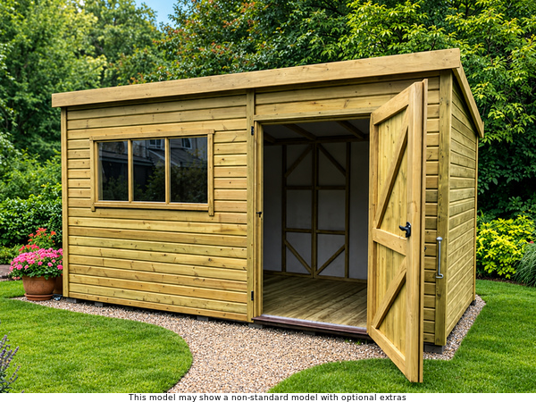 Platinum Southampton Pent roof Workshop.