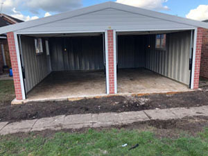 How a Lidget Concrete Garage Is Built | Step by Step 4 Fitting Lidget roof sheets to concrete garage