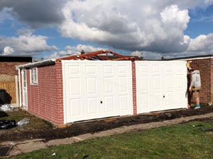 How a Lidget Concrete Garage Is Built | Step by Step 5 Fitting doors to Lidget Concrete garage