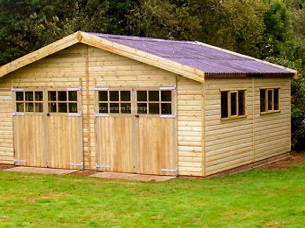 A Platinum Basingstoke double Wooden garage