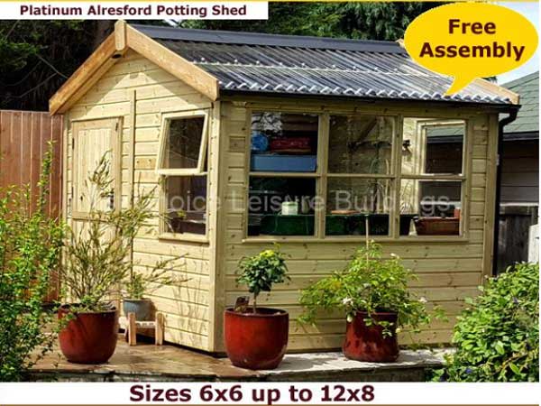 Platinum Alresford Potting Shed Greenhouse