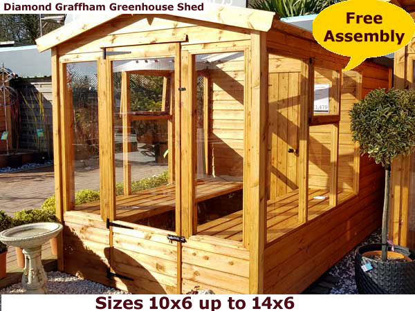 Diamond Graffham Greenhouse Shed