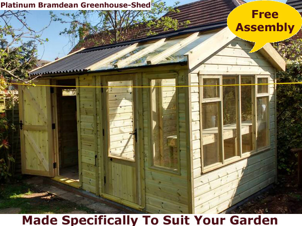 Platinum Bramdean Greenhouse Shed