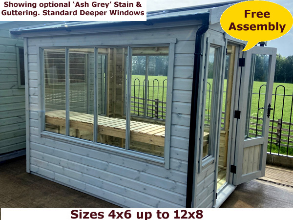 Vallti Painted Potting Shed Greenhouse 4