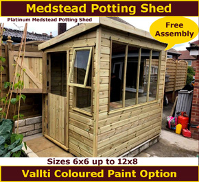 Shows image of Medstead lean-to potting shed