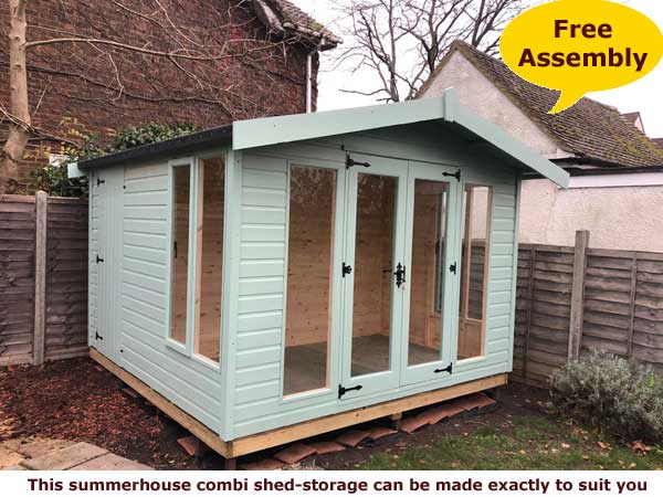 Image of summerhouse with an integral shed