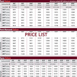 Click to download prices (this may go into your Download folder) - OPENS new page Lidget concrete garage prices