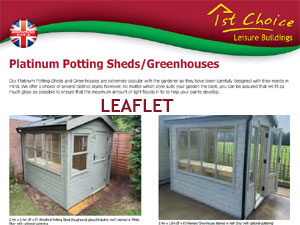 Platinum Potting Shed leaflet