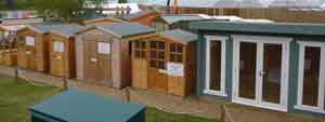 View of our Guildford or Farnham, Surrey Wooden summer buildings display site