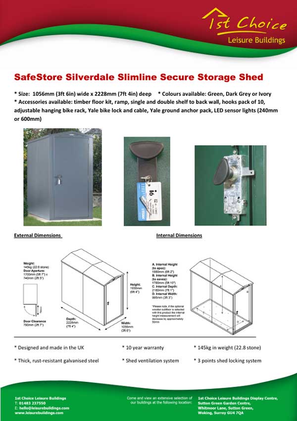 Image of Safestore Silverdale metal shed