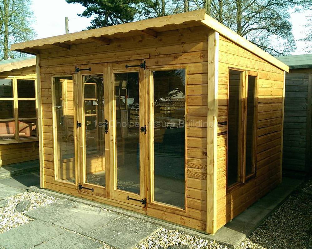 1st Choice Diamond Timber Keymer Apex Pent Summerhouse With Free Installation 34