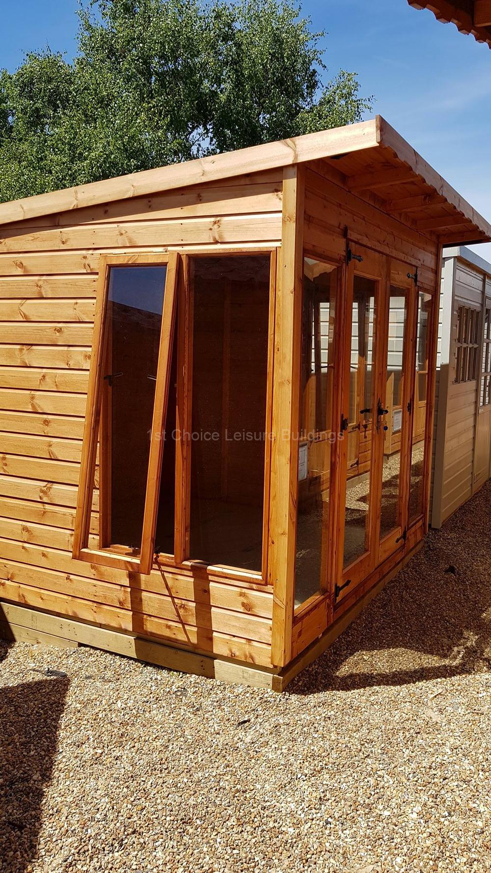 1st Choice Diamond Timber Keymer Apex Pent Summerhouse With Free Installation 31