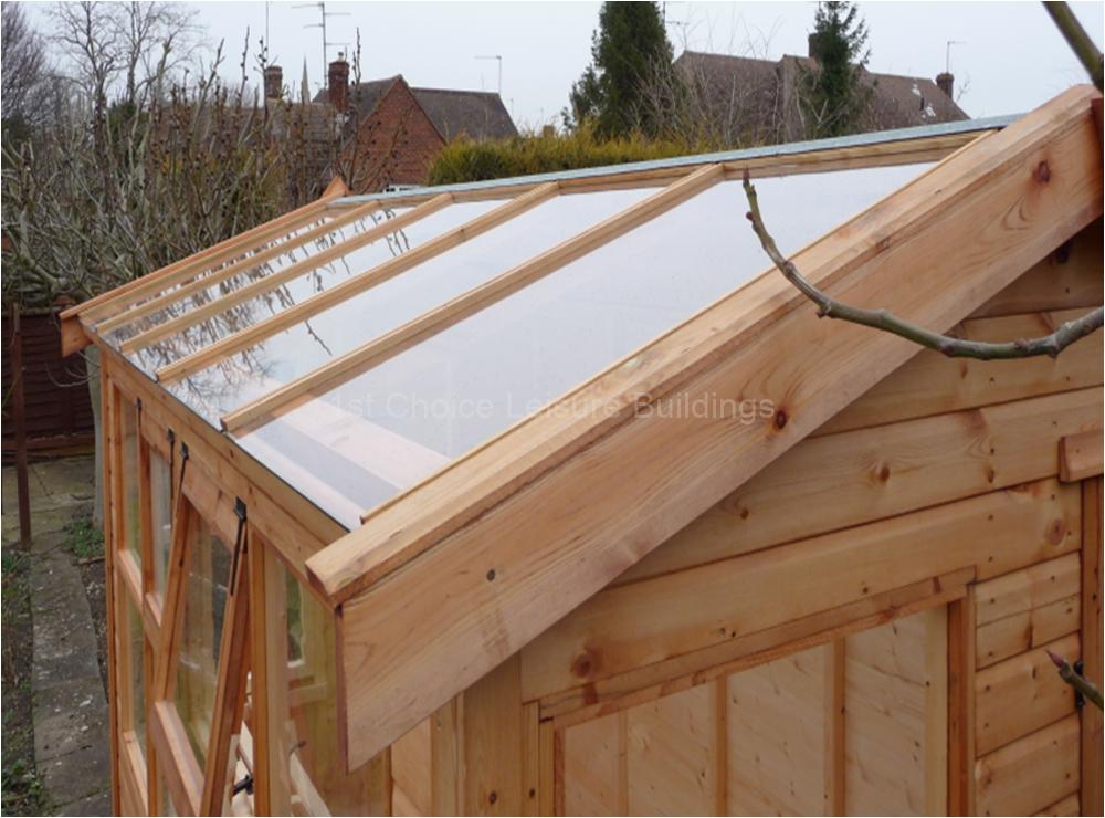 1st Choice Diamond Petworth Apex Half Glass Roof Wooden Potting Shed With Free Fitting 1