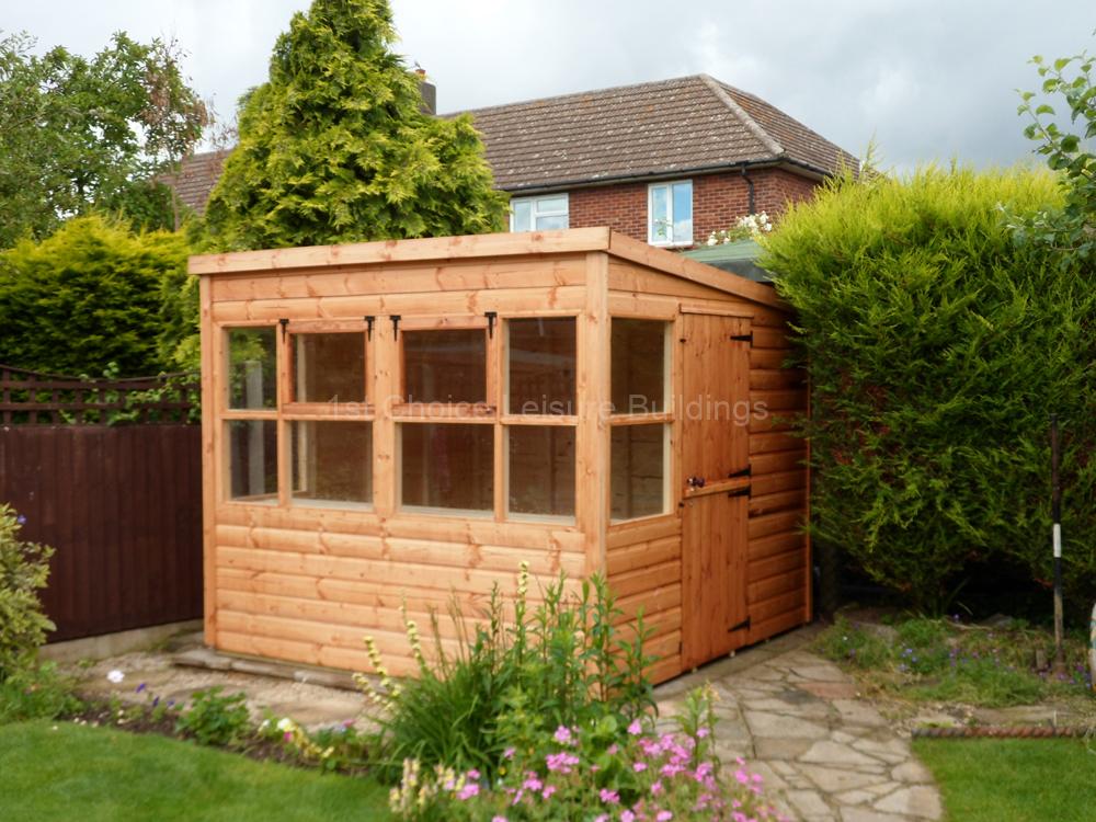 1st Choice Diamond Portslade Pent Wooden Potting Shed With Free Assembly 18