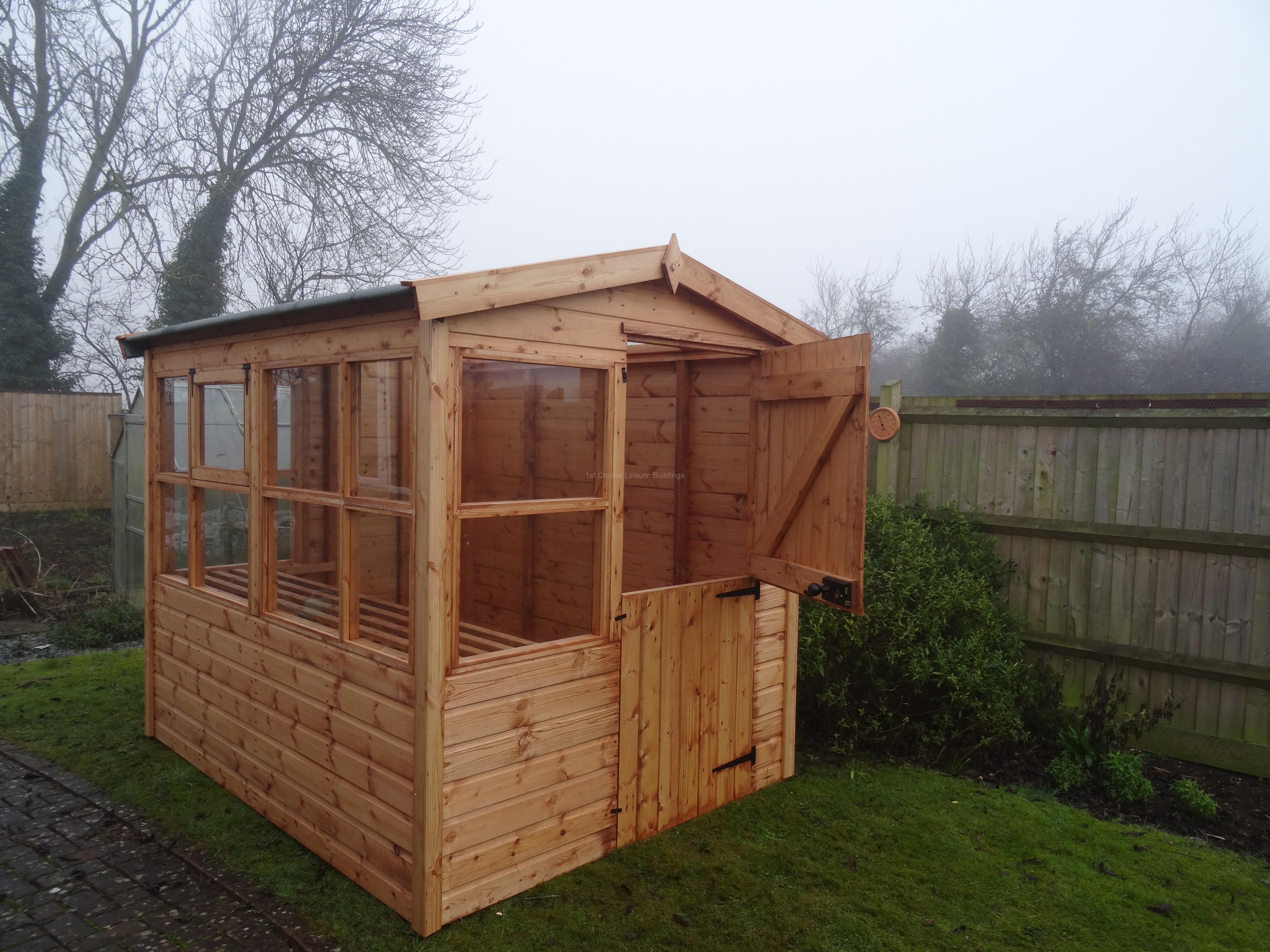 1st Choice Diamond Pulborough Apex Wooden Potting Shed Free Installation 2