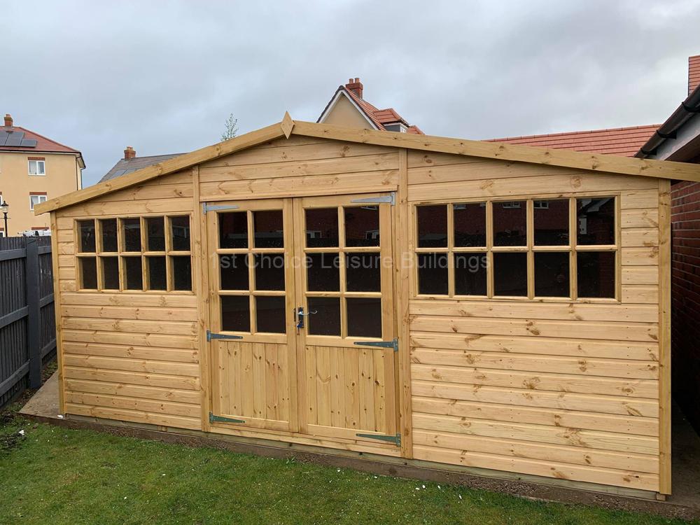 1st Choice Diamond Woodgate Transverse Apex Garden Shed With Free Fitting 75