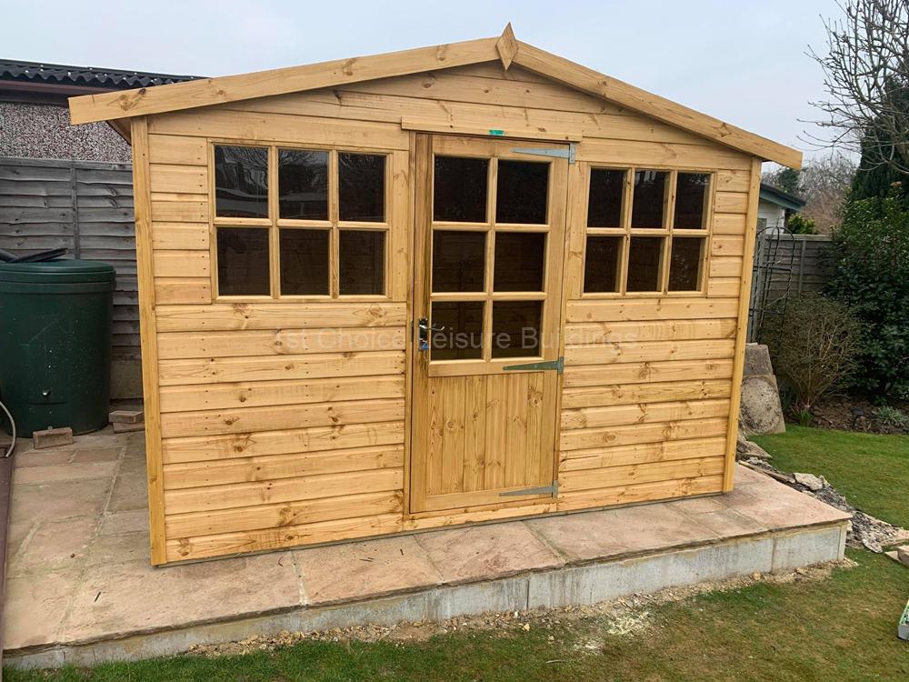 1st Choice Diamond Woodgate Transverse Apex Garden Shed With Free Fitting 20