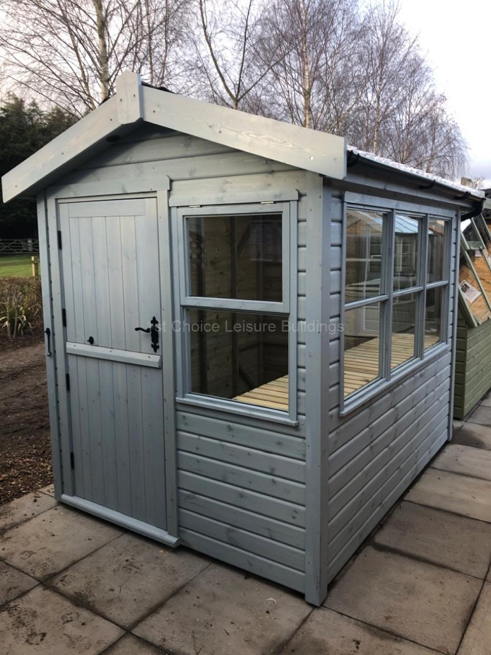 1st Choice Platinum Alresford Apex Pressure Treated Potting Shed ½ Corrugated Roof With Free Assembly 52