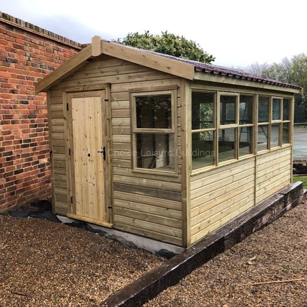 1st Choice Platinum Alresford Apex Tanalised Potting Shed Fully Boarded Roof With Free Fitting 9