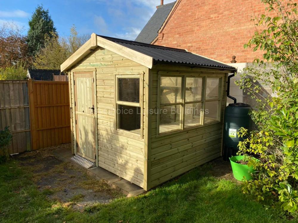 1st Choice Platinum Alresford Apex Tanalised Potting Shed Fully Boarded Roof With Free Fitting 6