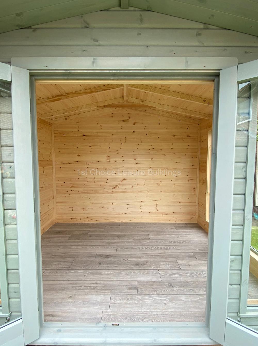 Summerhouse - Garden Workshop - Garden Room With Light Grey Oak Laminated Floor 11