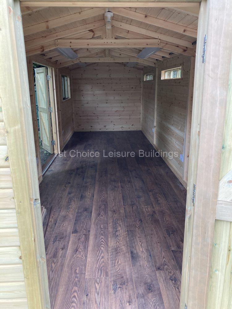 Summerhouse - Garden Workshop - Garden Room With Chestnut Oak Laminated Floor 2
