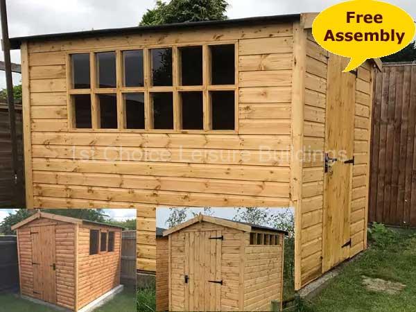 diamond chichester apex garden shed free installation