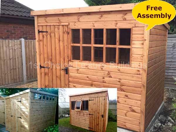 diamond chichester pent garden shed free installation