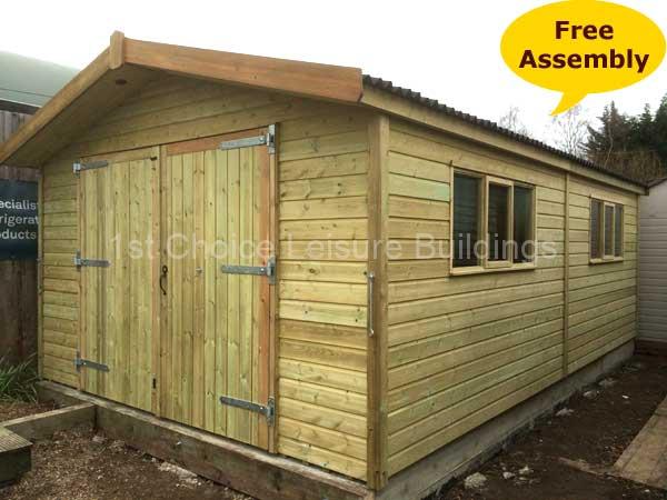 Platinum Apex Pent Basingstoke Timber Garage With Free Fitting Platinum Apex Pent Basingstoke Timber Garage With Free Fitting