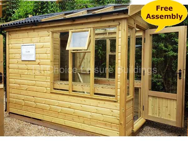 Platinum Bramdean Greenhouse Shed With Free Assembly.