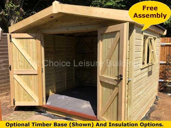 Platinum Fareham Apex Timber Workshop With Free Assembly.