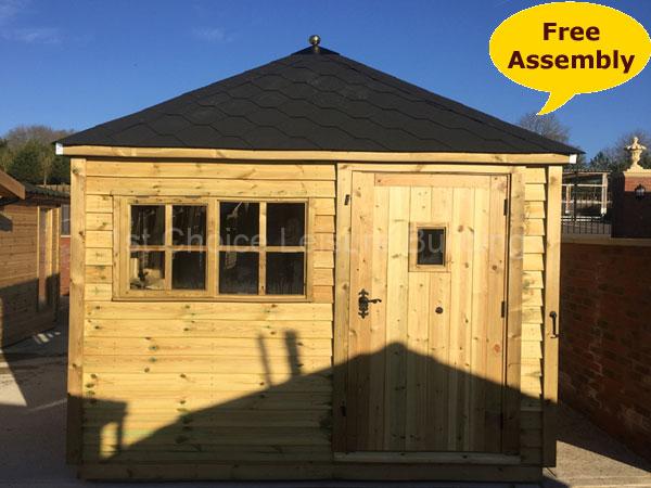 1st Choice Platinum Gosport Traditional Pressure Treated Hipped Roof Shed with Free Installation 1