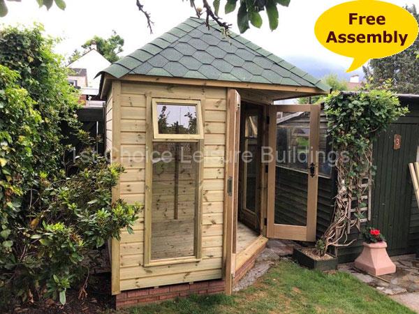 1st Choice Platinum Hamble Tanalised Timber Corner Summerhouse With Free Fitting 22