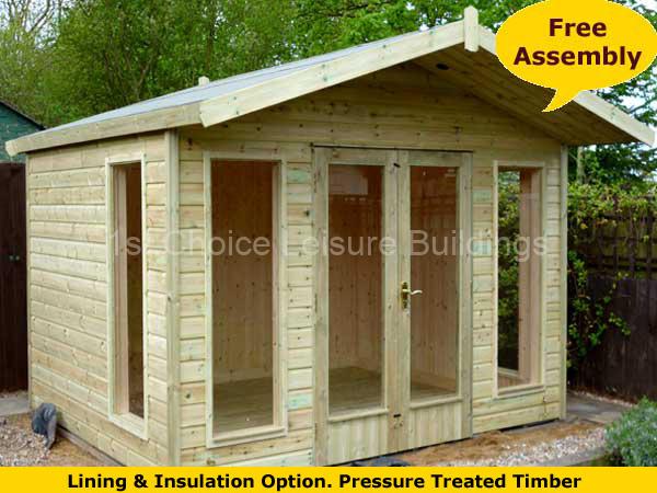 Platinum Highclere Apex Garden Office Room With Free Assembly