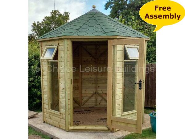 1st Choice Platinum Norton Pressure Treated Timber Octagonal Summerhouse Free Assembly 1