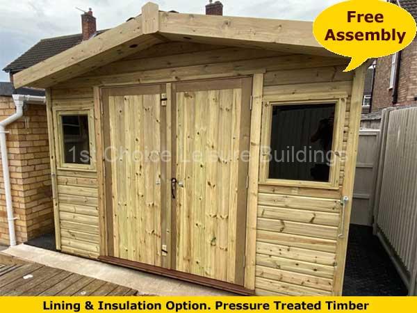 Platinum Southampton Reverse Apex Timber Workshop With Free Assembly.