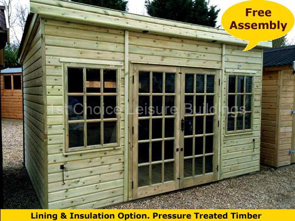 Platinum Winchester Pent Summerhouse With Free Assembly