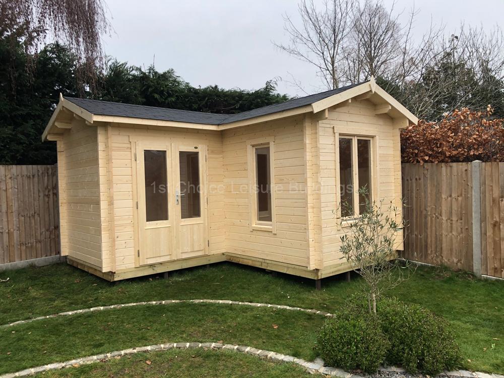 1st Choice Trentan Pyrford Double Glazed 44mm L Shaped Log Cabin 4