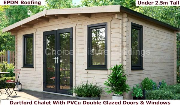 Humber Dartford Chalet with Doors Set In Middle Of Front