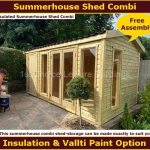 Summerhouse With Side Shed 1.